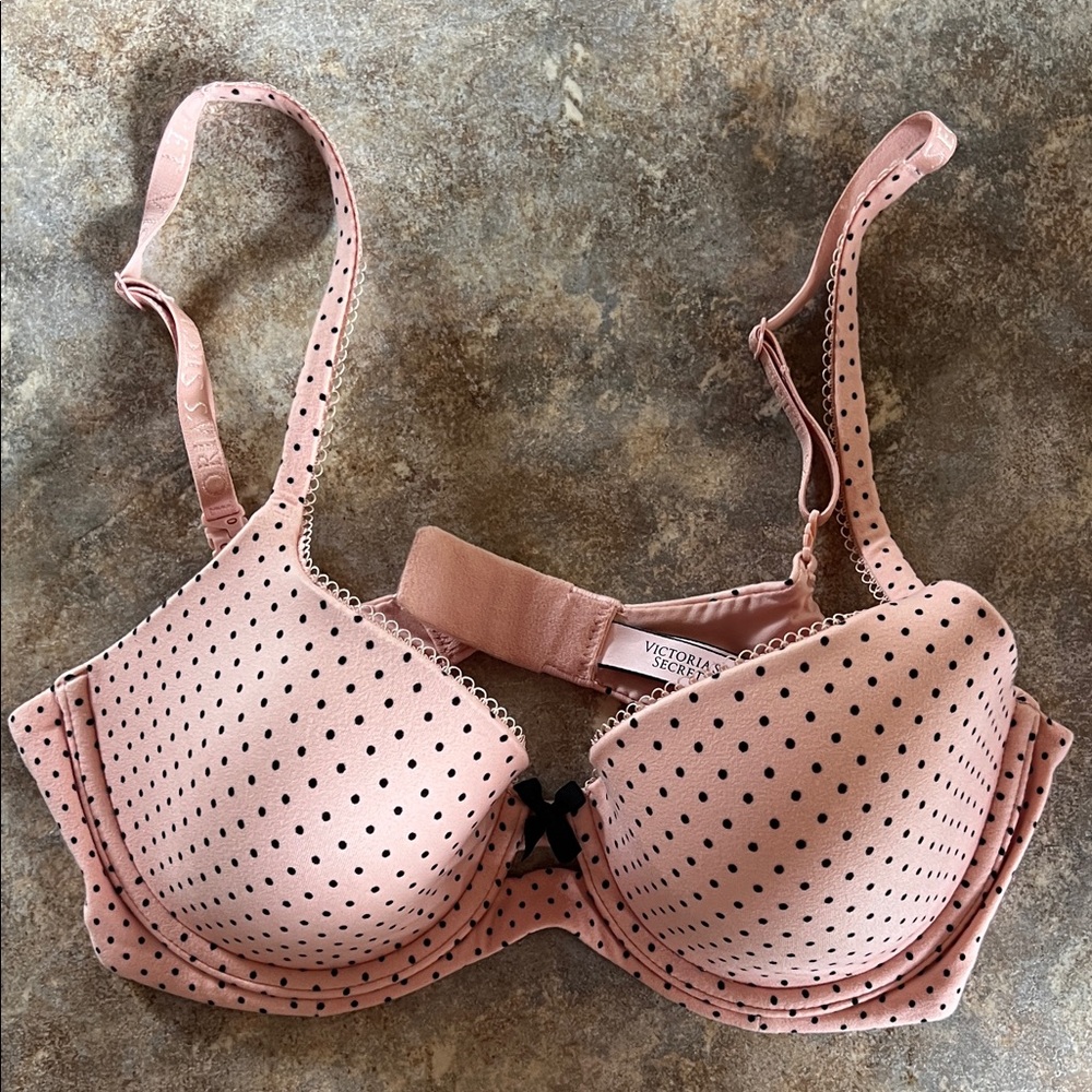 Victoria's Secret Blush Pink Polka Dot Bra